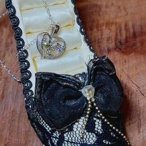 Beautiful Sterling Silver heart pendant necklace